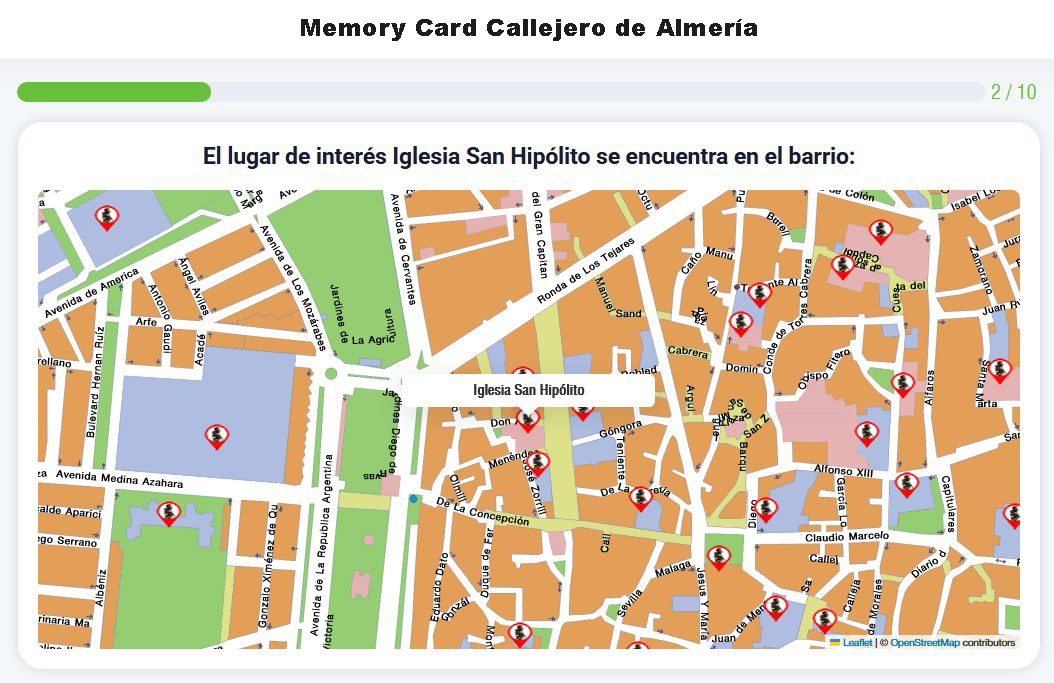Memory Card Callejero de Almería