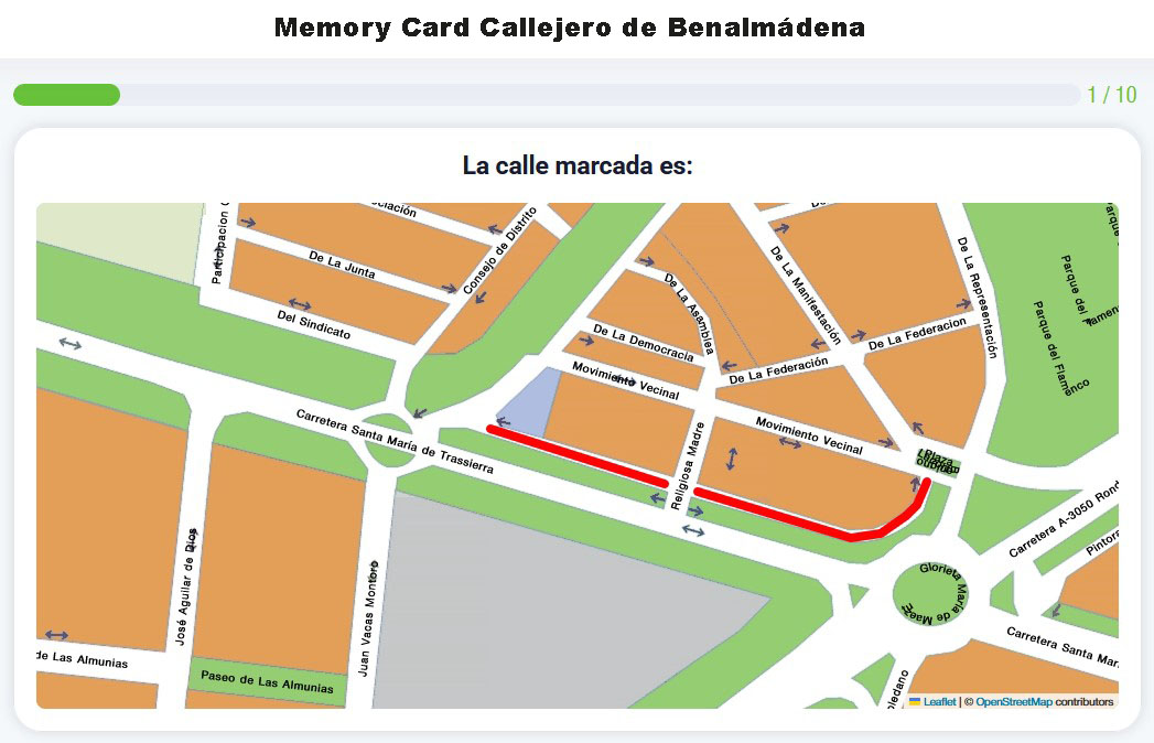 Memory Card Callejero de Benalmádena