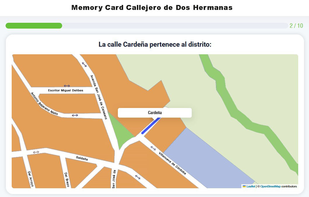 Memory Card Callejero de Dos Hermanas